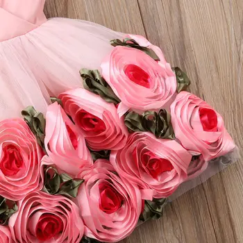Pudcoco AS Gėlių Mergaičių Suknelės Princesė Vaikai Inscenizacija Šalies Rankovių Rožių Gėlių Tutu Suknelė Suknelė 2019 Nauja Suknelė