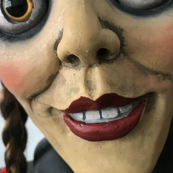 Filmo Annabelle Cosplay Kaukė Dvasios Lėlė Moterims, Ilgą Peruką Merginų, Moterų, Vyrų Halloween Carnival 