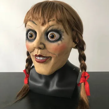 Filmo Annabelle Cosplay Kaukė Dvasios Lėlė Moterims, Ilgą Peruką Merginų, Moterų, Vyrų Halloween Carnival 