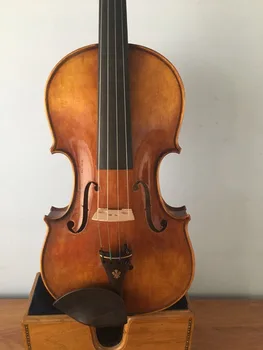 Meistras 4/4 dydžio smuikas Stradi modelis eglė viršuje flamed mample atgal no2