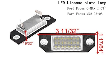 2vnt/Komplektas LED Skaičius Licencijos numerio apšvietimo Lemputės Grynos Baltos Spalvos 