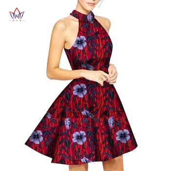 Naujo Stiliaus Mados Suknelė Afrikos Suknelės Moterims Apynasrio Kaklo-Line Užsakymą Dashiki Suknelė Plius Dydis Moterų Drabužiai WY036