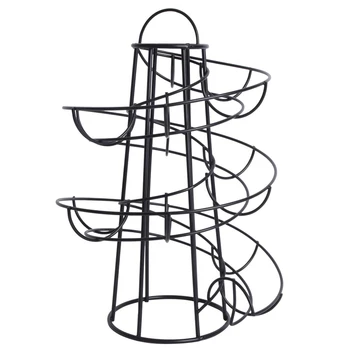 Šiuolaikinės Spirale Konstrukcijos Metalo Be Nuolatinio Kiaušinių Skelter/Balionėlis Stovas (Juodas)