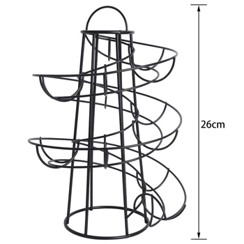 Šiuolaikinės Spirale Konstrukcijos Metalo Be Nuolatinio Kiaušinių Skelter/Balionėlis Stovas (Juodas)