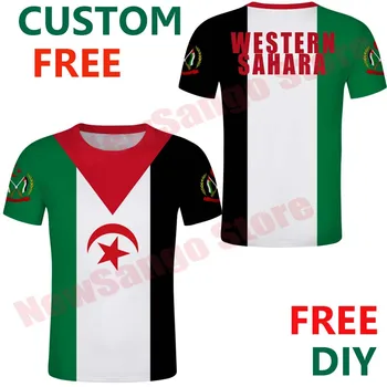 Vakarų Sacharoje Vyrų Vėliavos, marškinėliai nemokamų užsakymą arabų marškinėliai white black marškinėliai, 