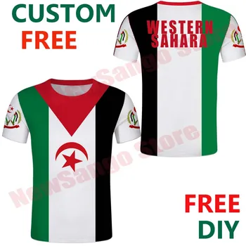 Vakarų Sacharoje Vyrų Vėliavos, marškinėliai nemokamų užsakymą arabų marškinėliai white black marškinėliai, 