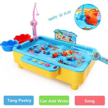 Vaikų 14pcs/Set Elektros Magnetinių Žvejybos Žaislas Su Muzikos Ir Šviesos Švietimo Žaislai, Interaktyvūs Žaislai Žaidimo Juokingi Žaislai