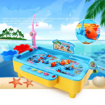 Vaikų 14pcs/Set Elektros Magnetinių Žvejybos Žaislas Su Muzikos Ir Šviesos Švietimo Žaislai, Interaktyvūs Žaislai Žaidimo Juokingi Žaislai
