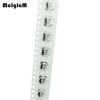 MCIGICM 1000pcs 100UF 35V 6.3 mm*7.7 mm SMD elektrolitinius kondensatorius
