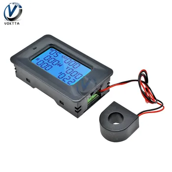 AC 110-250V Digital Voltmeter Ammeter 20A 100A LCD Srovė Amperais Volt Wattmeter Elektros Energijos Indikatorius, Testeris Detektorius Įrankiai