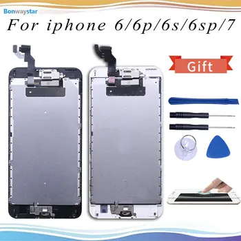 AAA +++ Para iPhone 6 6 S Mais LCD Respublikos Completa Completa Com Forca 3D 5S de Ringtones Para o iphone 6 Plius Substituicao