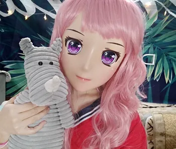 (NAUJAS-01) Realaus Helovinas Šalis BJD Baby Doll Anime Kaukė Cosplay KIG Anime Silikono Kaukes Cosplay Kigurumi Kryžiaus Odininkas