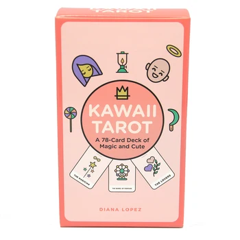 Kawaii 78 Taro Kortų Magijos ir Mielas Kortelės Knygos Diana Lopez funkcijų Saldus Pastelinės spalvos Dizainas kawaii kolektoriai tiek