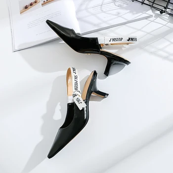 Prabangos Prekės Ženklo Dizaineris Kitten Heels Moterų Sandalai Basutės Siurbliai 2020 Metų Vasaros Pažymėjo Tne Moterų Batai Lakinės Odos Batus Moteris