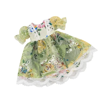 LEDINIS DBS Blyth lėlės žalia nėrinių suknelė gražių drabužių