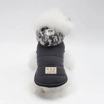 Rudenį, Žiemą Audiniai Reikmenys Kietas šunelis Šilta Medžiaga Kieta Mažylis Striukė su Kamufliažas Modelio, Paltai Kepurės Smulkaus ir Vidutinio Šunys