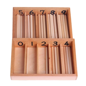 1 set Montessori Mediniai Veleno Box 45 Verpstės, Matematikos Skaičiavimo Švietimo Žaislas