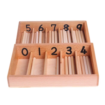 1 set Montessori Mediniai Veleno Box 45 Verpstės, Matematikos Skaičiavimo Švietimo Žaislas