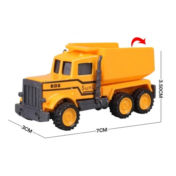 Vaikų Žaislas Mini Nustatyti Lydinio Inžinerijos Transporto priemonių Ekskavatorių Stumdomas Lydinio Automobilio Modelį Lydinio Inžinerijos, Transporto priemonės Modelis 8Pcs