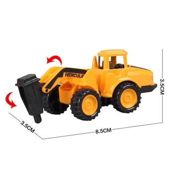 Vaikų Žaislas Mini Nustatyti Lydinio Inžinerijos Transporto priemonių Ekskavatorių Stumdomas Lydinio Automobilio Modelį Lydinio Inžinerijos, Transporto priemonės Modelis 8Pcs
