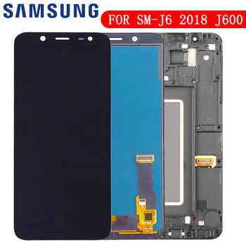 Samsung Galaxy J6 2018 J600 J600F J600F/DS Išbandyti LCD Ekranas su Jutikliniu Ekranu, skaitmeninis keitiklis Asamblėjos J600G/DS Pakeitimas LCD ekranas
