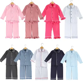 Rudenį, Žiemą Vaikai Sleepwear medvilnės, berniukų, mergaičių tuščią pižama loungwear kūdikių pižamos komplektas
