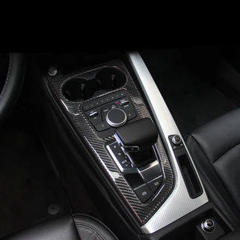 Anglies Pluošto Automobilio Kontrolės Pavarų Perjungimo Skydelis Dekoratyvinis Rėmelis Padengti Trim Auto Reikmenys Audi A4 A5 B9 S5 2017-19 Automobilio Stiliaus