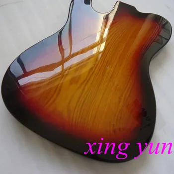 Elektrinė gitara kūno pelenai pusgaminiai Saulėlydžio spalvos laku kūno T elektrinė gitara 