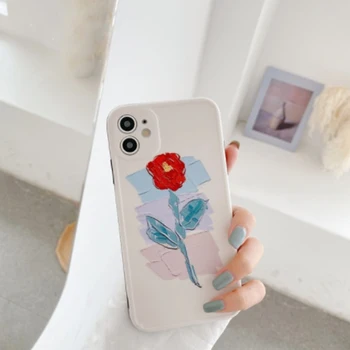 Literatūros Rožių Gėlių Telefono dėklas Skirtas Apple iPhone 11 Pro Max X XS 8 7 Plus SE 2020 Mados Gėlių Apsauginis galinis Dangtelis