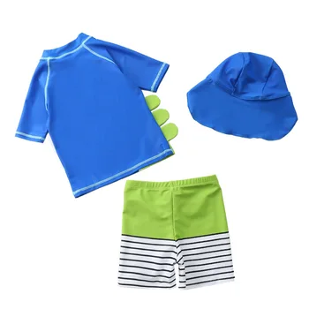 Berniukas iš Dviejų dalių Kostiumas Swimsuit 1-6 Metų Vaikų trumpomis Rankovėmis UV Apsaugos Maudymosi kostiumai 2020 Vaikas Animacinių filmų Paplūdimio Maudymosi Kostiumas