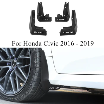 4Pcs Automobilių Ratų Sparnas Minkštas Dervos Cemento Šlakelį Apsaugai Mudguard Honda Civic 2018 m. 2019 m. 2016 m. 2017 Apdailos Reikmenys