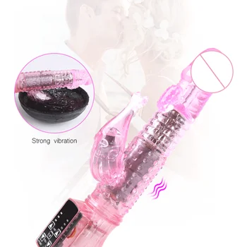 Silikono G-spot Rabbit Vibratorius, 3 Greičių Vibracija Ir 6 Sukimosi Greitis Klitorio Stimulat Moterų Masturbacija Suaugusiųjų Žaislas Moterims