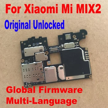Pasaulinė Versija Firmware Originalus mainboard Xiaomi Mi MiX2 SUMAIŠYKITE 2 6GB 64GB plokštė Pagrindinė plokštė kortelės mokestis mikroschemas flex kabelis