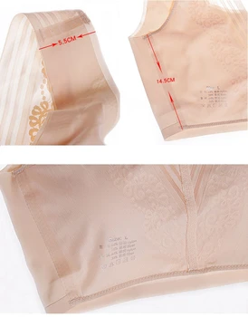 Jokių Ratlankiai Seksualus Lingeries Underwears Moterų liemenėlės plius dydis 7XL Vienas gabalas Miego Nėriniai Gražus atgal komfortą Liemenėlių moterų Liemenė