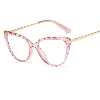 Aukštos kokybės Derliaus, cat eye akiniai Moterims skaidrus aišku, akinių rėmeliai Ponios akiniai stilingi akiniai
