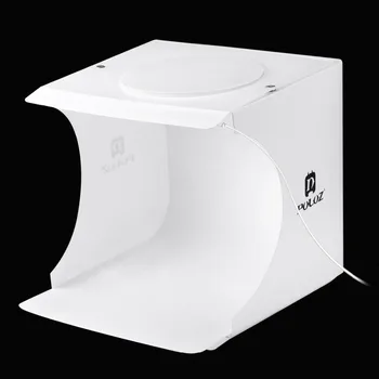 Fotografija Photostudio Mini Kabrioleto Studija Difuzorius šviesdėžės Su LED Žibintas Juodas Baltas Fonas Foto Studija SoftBox