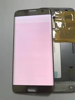 ORIGINALUS Samsung Galaxy S7 Krašto G935F Burn-in Lcd Ekranas Jutiklinis Ekranas skaitmeninis keitiklis