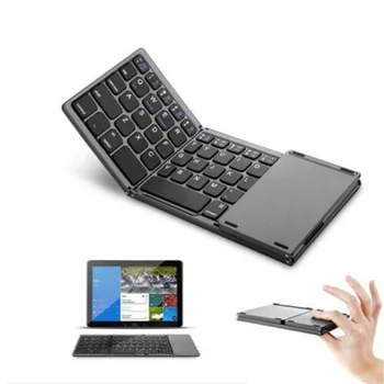 Naujas Nešiojamas Sulankstomas Bluetooth Mini Keyboard Sulankstomas Wireless Touchpad Klaviatūra DOM668