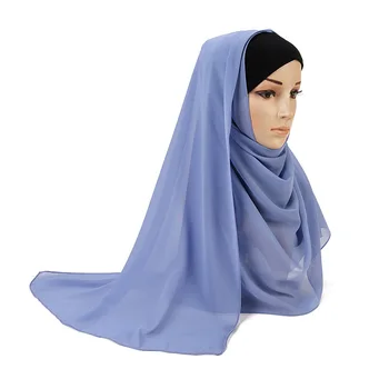 Burbulas Šifono Hijab Šalikas Headwraps Moterų Paprastas Musulmonų Hijabs šalikai, šaliai, kaklaskarės Lankelis Skarelė Ilgai, Skaros, Šalikai Foullard Femme