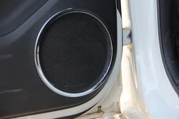 Automobilio stilius ,Automobilių durų stereo lipdukas ABS Chrome apdaila durų garsiakalbis žiedo ratas, dangtis ,tinka KIA Rio K2 2011-m. m. 2016 m.