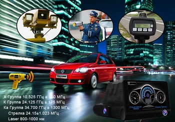 Geriausia Automobilių DVR Radaro Detektorius 2 in 1 Automobilis-detektorių, Kameros 4.0