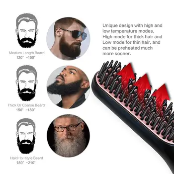 Daugiafunkcinis Plaukų Šepetys Šukos Barzda tiesinimo priemonė Optikos Reikmenys Straight hair Curler Stilius įrankiai Vyrų Barzdos Šukas