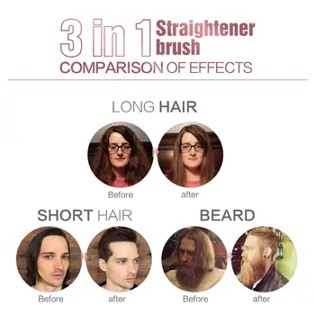 Daugiafunkcinis Plaukų Šepetys Šukos Barzda tiesinimo priemonė Optikos Reikmenys Straight hair Curler Stilius įrankiai Vyrų Barzdos Šukas
