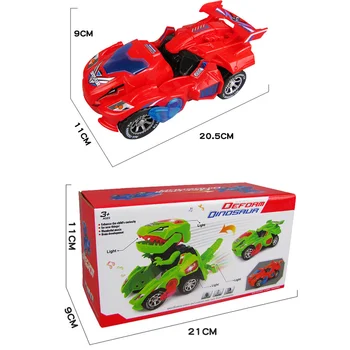 3D Keičia Dinozaurai Žaislas LED Automobilių Su Šviesos, Garso Vaikams Kalėdų Žaislas Dovana