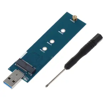 M. 2 į USB Adapteris B Klavišą M. 2 SMA Adapteris USB 3.0 prie 2280 M2 NGFF SSD Disko Adapteris Keitiklis SSD Kortelių Skaitytuvas