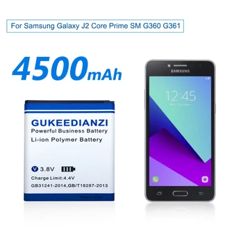GUKEEDIANZI EB-BG360CBC 4500mAh mobiliojo Telefono Bateriją, Skirtą Samsung Galaxy J2 Laimėti 2 Duos, TV/Core Premjero SM G360 G3606 G3608 G3609 G361
