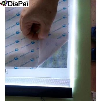 DIAPAI Plono 3.5 mm A4 LED Šviesos Planšetinio kompiuterio Mygtukai Taikomos ES/JK/AU/US/USB Kištukas, Diamond Siuvinėjimo Diamond Tapybos Kryželiu