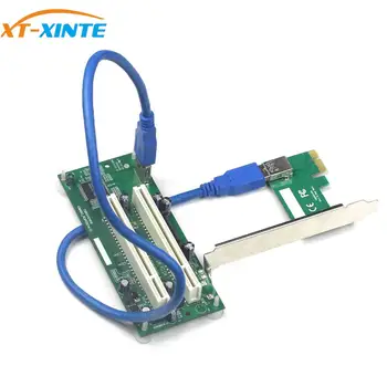 XT-XINTE PCI Express PCI-e Dual PCI Adapter Card PCIE PCI Lizdą Plėtra Riser Card USB 3.0 Pridėti Kortelių Keitiklis