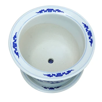 Jingdezhen Keramikos Mėlynos Ir Baltos Spalvos Porceliano Gėlių Vazonai, Bonsai Baseino Bazės, Įvairios Specifikacijos