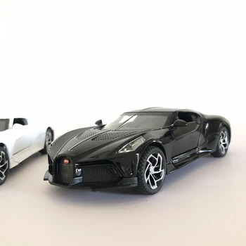 Lieti Žaislas Automobilis 1:32 La Voiture Noire Bugatti liejimo Metalo Transporto priemonės su Garso, Šviesos, Traukti Atgal Žaislas Automobilio Modelį Vaikams Dovanų
